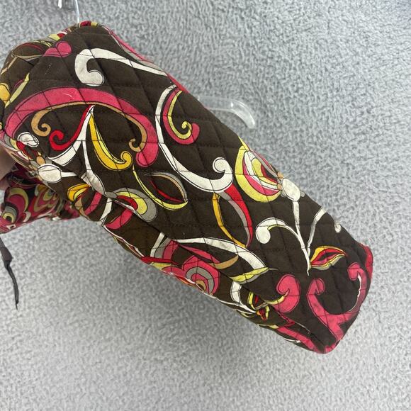 Vera Bradley Handbag Beaded Shoulder Bag Purse Boho Colorful Festive Brown Pink - Picture 13 of 15